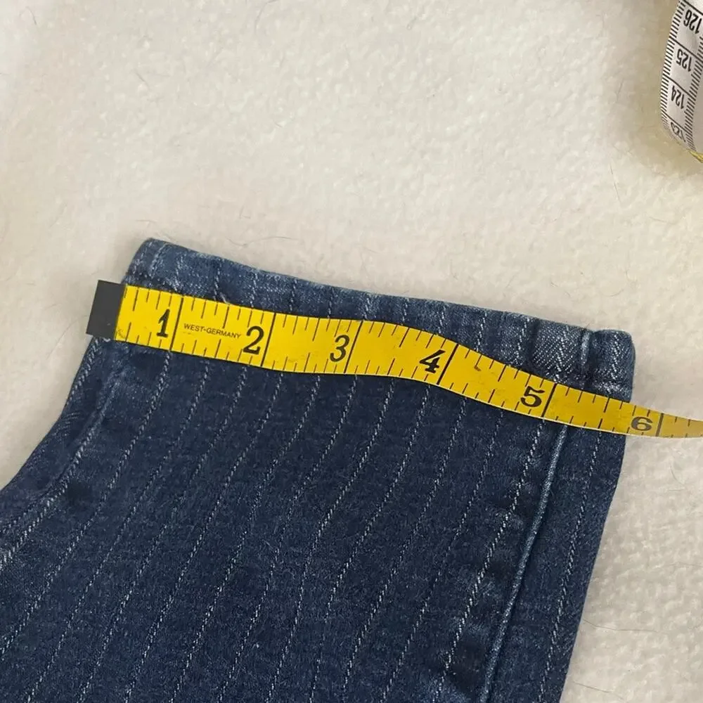 Volcom High Rise Dark Blue Striped Jeans